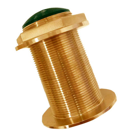 Echonautics Bronze Low-Profile Thru-Hull Medium-Frequency CHIRP Transducer - 300W, 0° Tilt, 95-155kHz