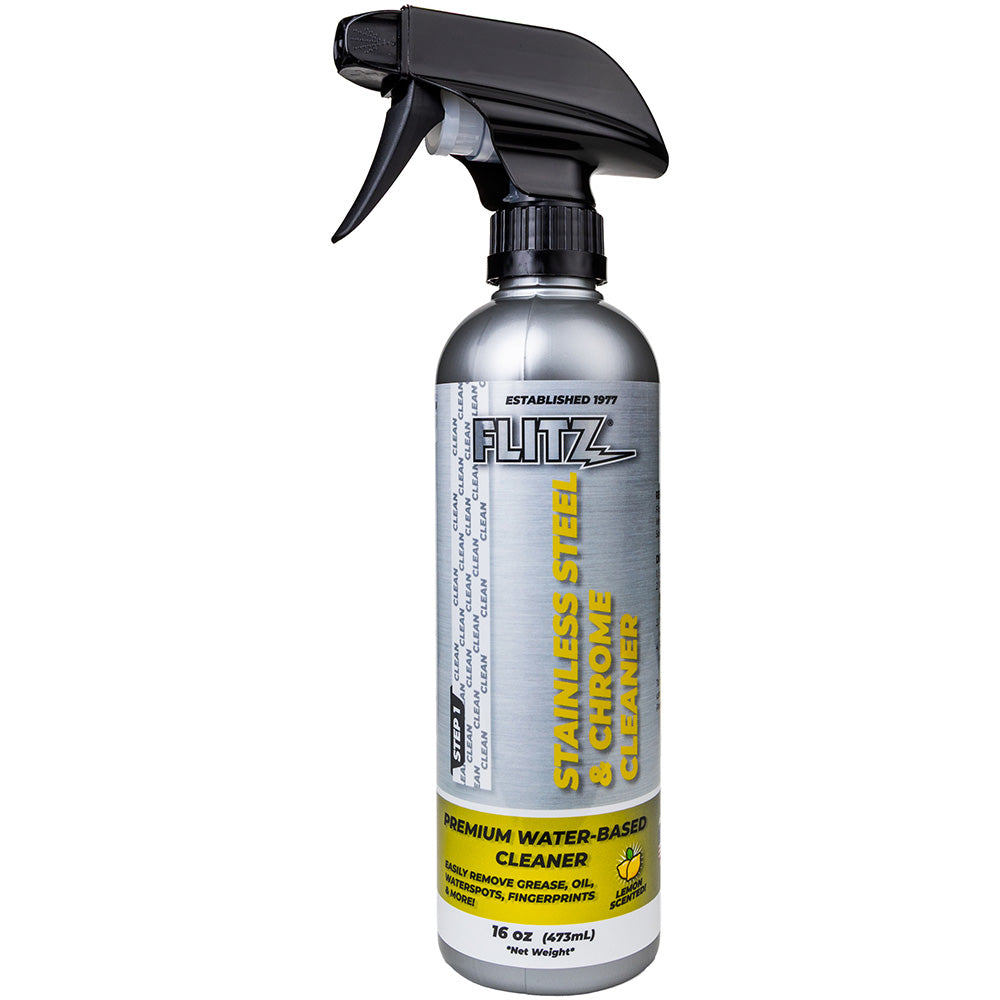Flitz Stainless Steel & Chrome Cleaner w/Degreaser - 16oz