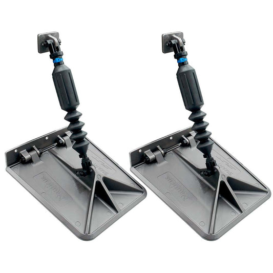 Smart Tabs SX Trim Tabs by Lectrotab 9.5" x 10" f/18'-22' Boats w/80lb Actuators - 150-240HP - Gunmetal Grey