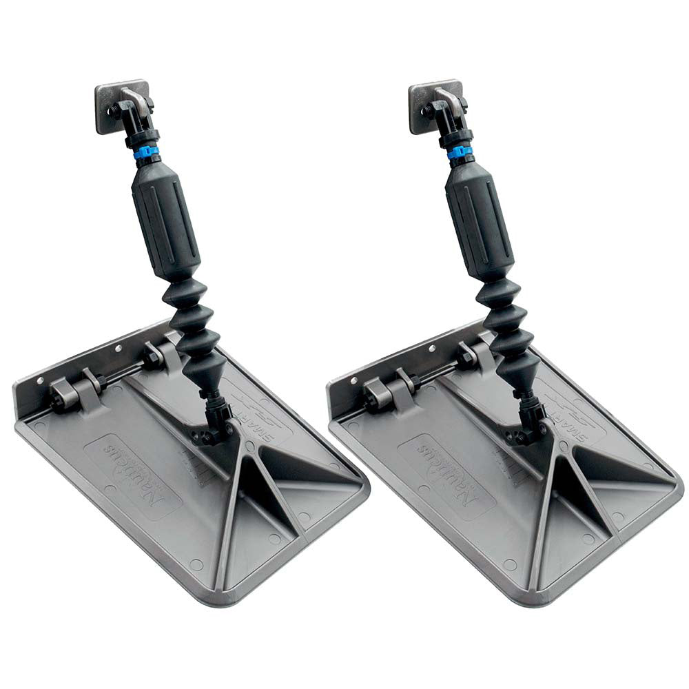 Smart Tabs SX Trim Tabs by Lectrotab 9.5" x 10" f/16'-18' Boats w/60lb Actuators - 60-150HP - Gunmetal Grey