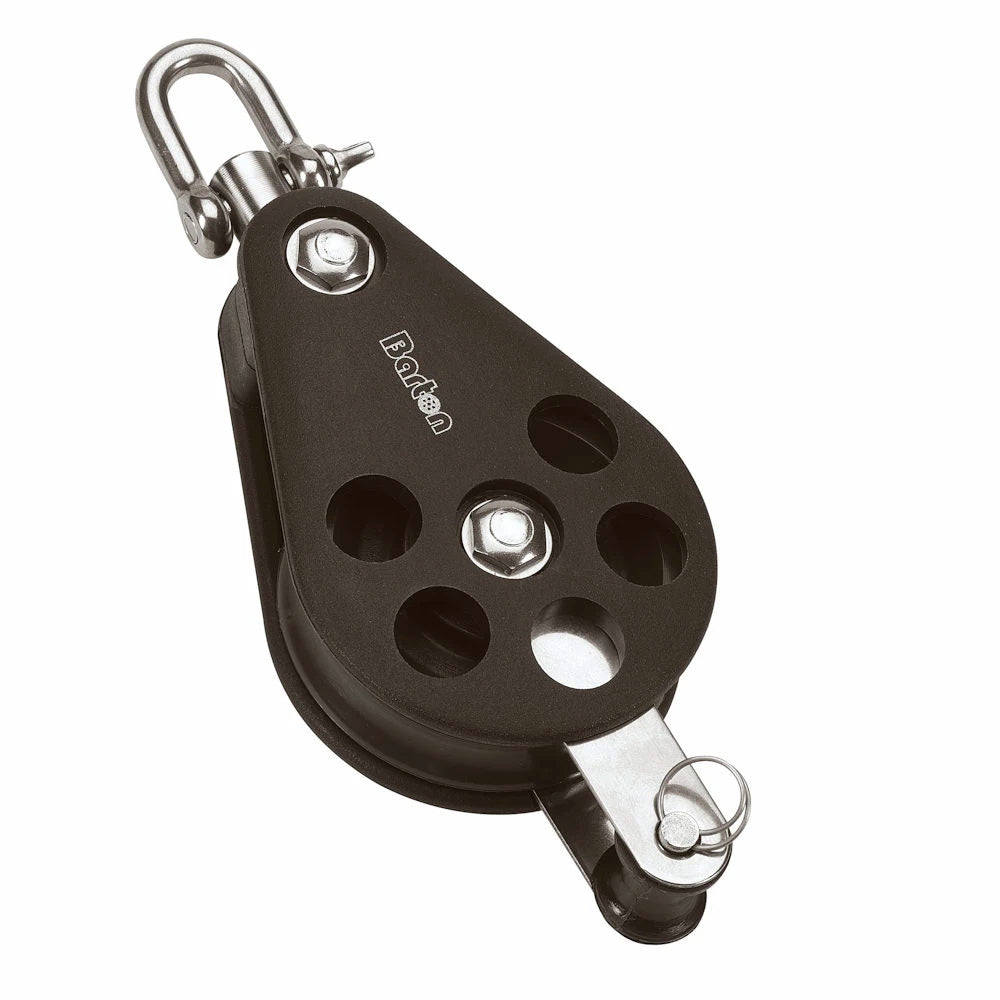 Barton Size 5 54mm Plain Bearing Pulley Block Single Swivel & Becket