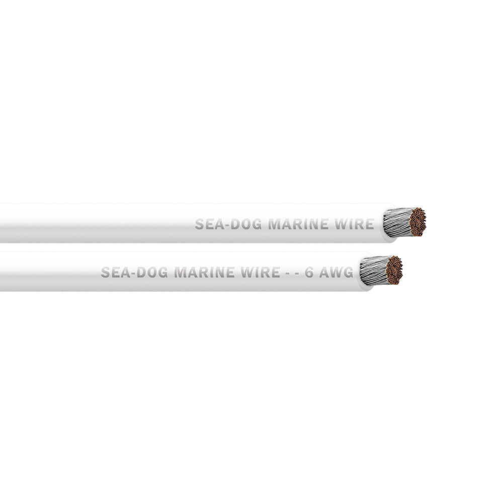 Sea-Dog 6 AWG White Battery Cable - 750'