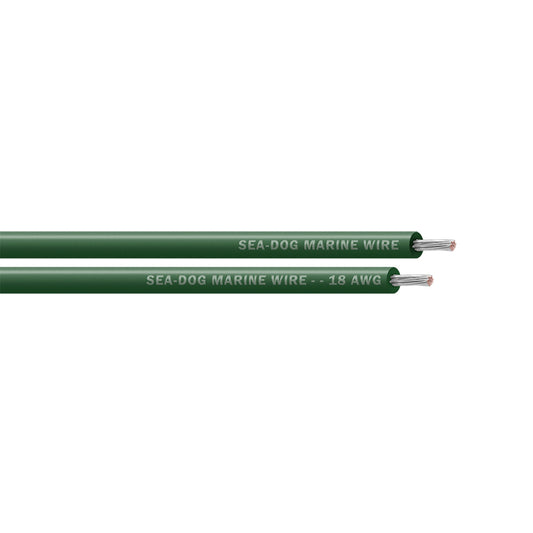 Sea-Dog 18 AWG Green Primary Wire - 500'
