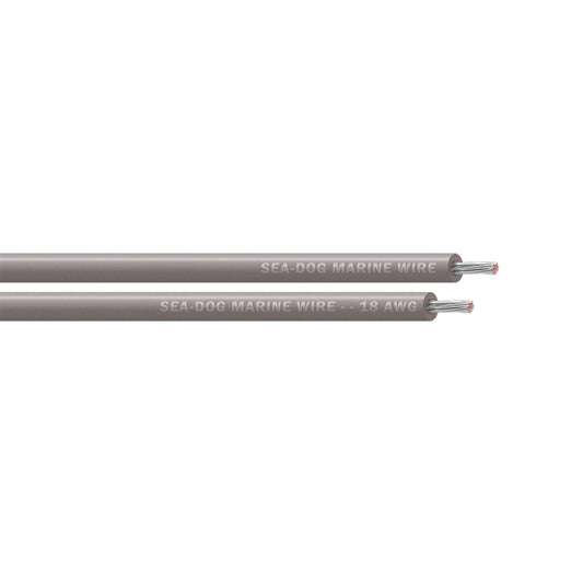Sea-Dog 18 AWG Grey Primary Wire - 25'