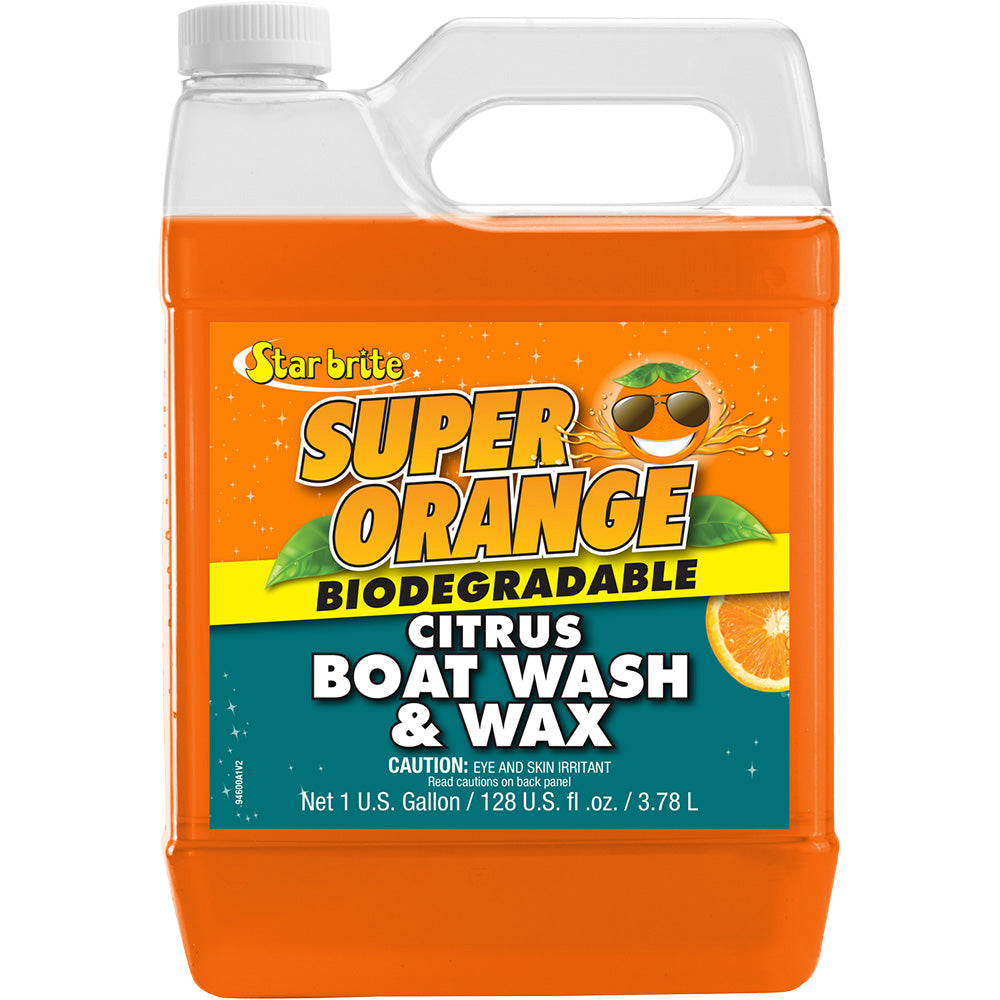 Star brite Super Orange Citrus Boat Wash & Wax - Fresh & Salt Water - 1 Gallon