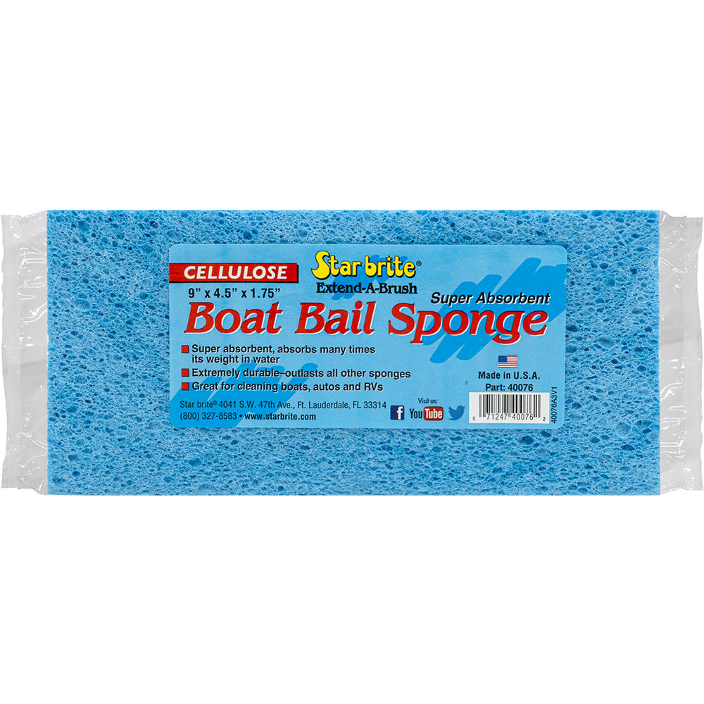 Star brite Super Absorbent Cellulose Boat Bail Sponge - 9" x 4.5" x 1.75"