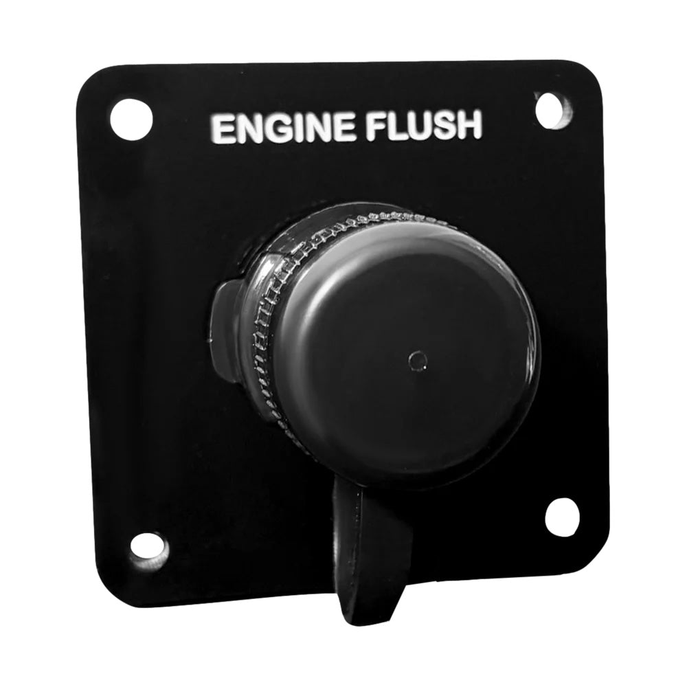 Flushmaster Vertical Single Outlet Flush Port Reroute - Black Acrylic - 3/8" Barb