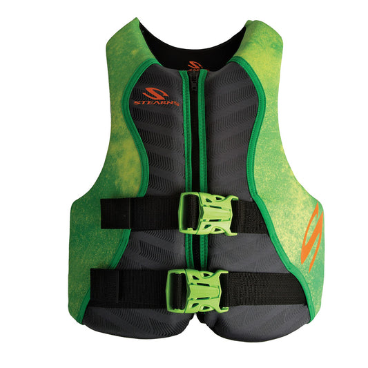 Stearns Youth Hydroprene Life Vest - Type III - Green - 50-90lbs