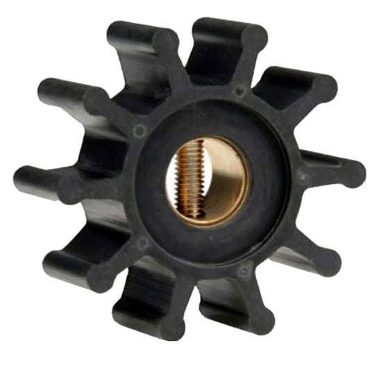 Jabsco Impeller Kit - Neoprene - 10 Blade - 2" Diameter x 7/8" Wide - Slotted Shaft Pin Drive - Brass Insert - 15/32" Shaft Diameter