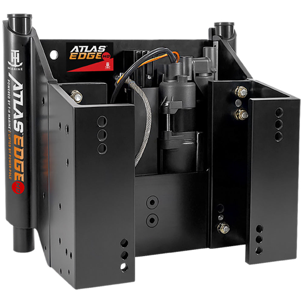 T-H Marine ATLAS™ EDGE 8" Set Back Hydraulic Jack Plate - Heavy Duty - Black