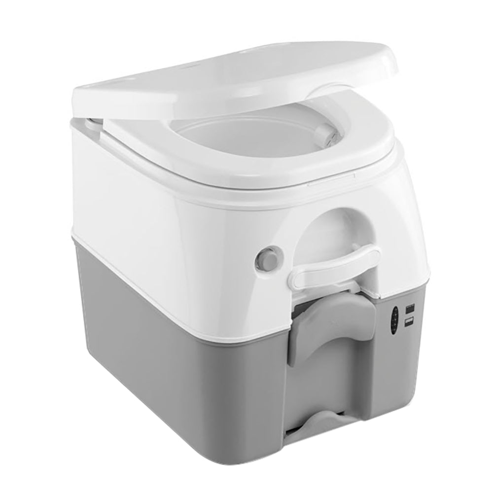 Dometic™ 975 MSD Portable Toilet w/Mounting Brackets - 5 Gallon - Grey