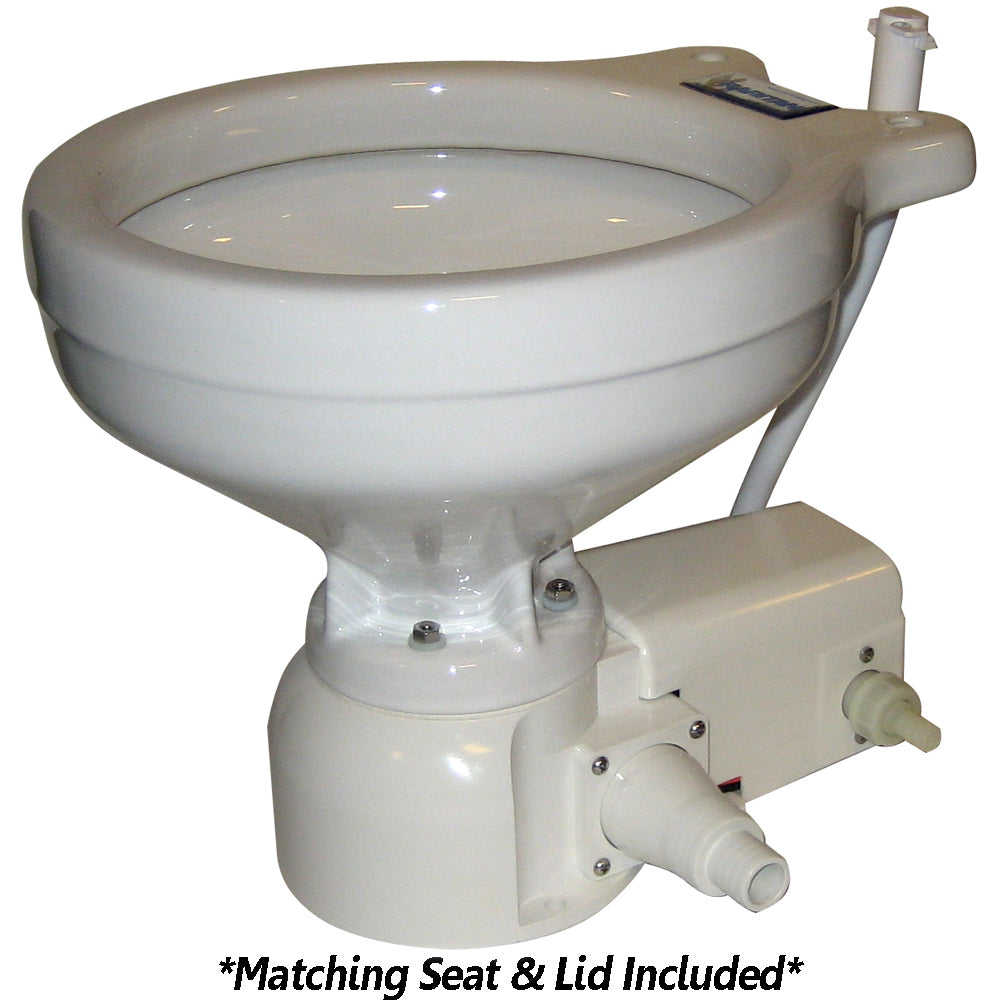 Raritan Sea Era QC Toilet - Marine Size - Freshwater Solenoid - Straight & 90° Discharge - Smart Toilet Control - 12v