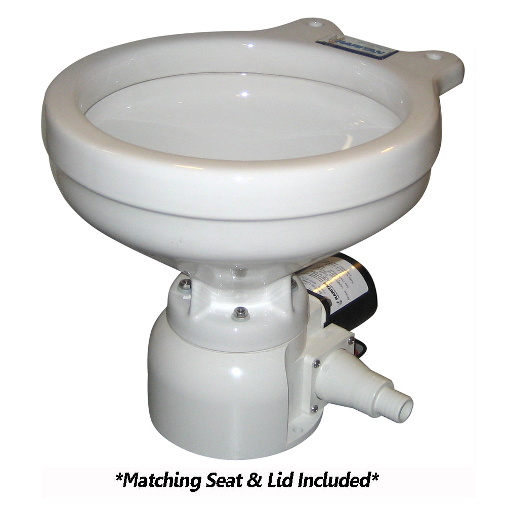 Raritan Sea Era QC Toilet - Marine Size - Remote Intake Pump - Straight & 90° Discharge - Smart Toilet Control - 12v