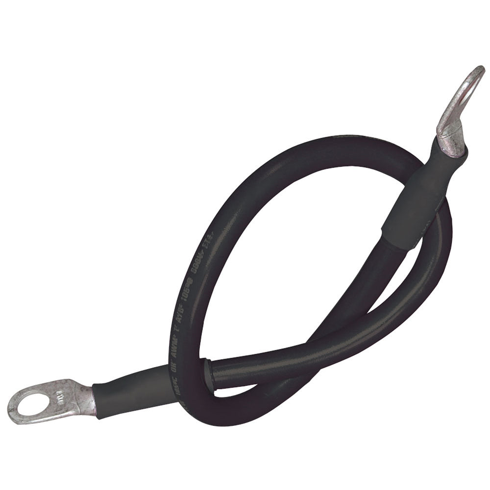 Ancor Battery Cable Assembly, 2 AWG (34mm²) Wire, 5/16" (7.93mm) Stud, Black - 48" (121.9cm)