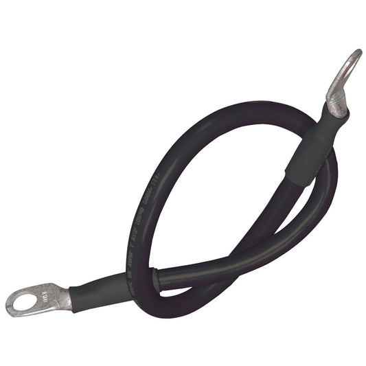 Ancor Battery Cable Assembly, 2 AWG (34mm²) Wire, 5/16" (7.93mm) Stud, Black - 48" (121.9cm)