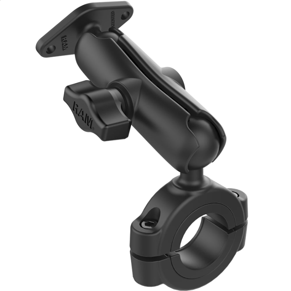 RAM Mount Torque™ 1-1/8" - 1-1/2" Diameter Handlebar/Rail Base w/1" Ball, Medium Arm & Diamond Ball Plate