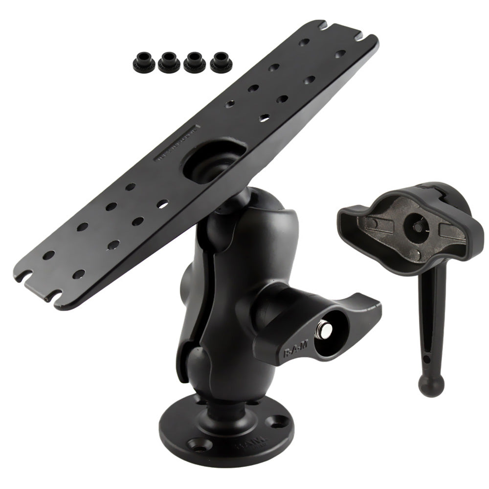 Ram Mount D Size 2.25" Ball Mount w/11" X 3" Rectangle Plate, 3.68" Round Plate and Hi-Torq™ Wrench