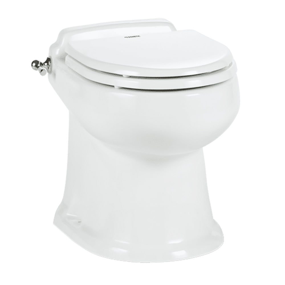 Dometic™ MasterFlush 8740 White Electric Macerating Toilet - Raw/Fresh Water