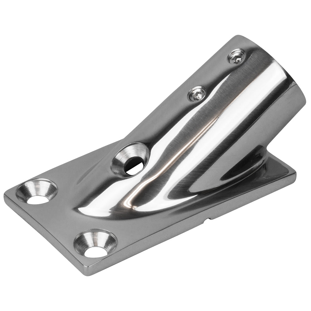 Sea-Dog Rail Base Fitting Rectangular Base 30° 316 Stainless Steel 1-7/8" x 3-3/16" - 1" OD