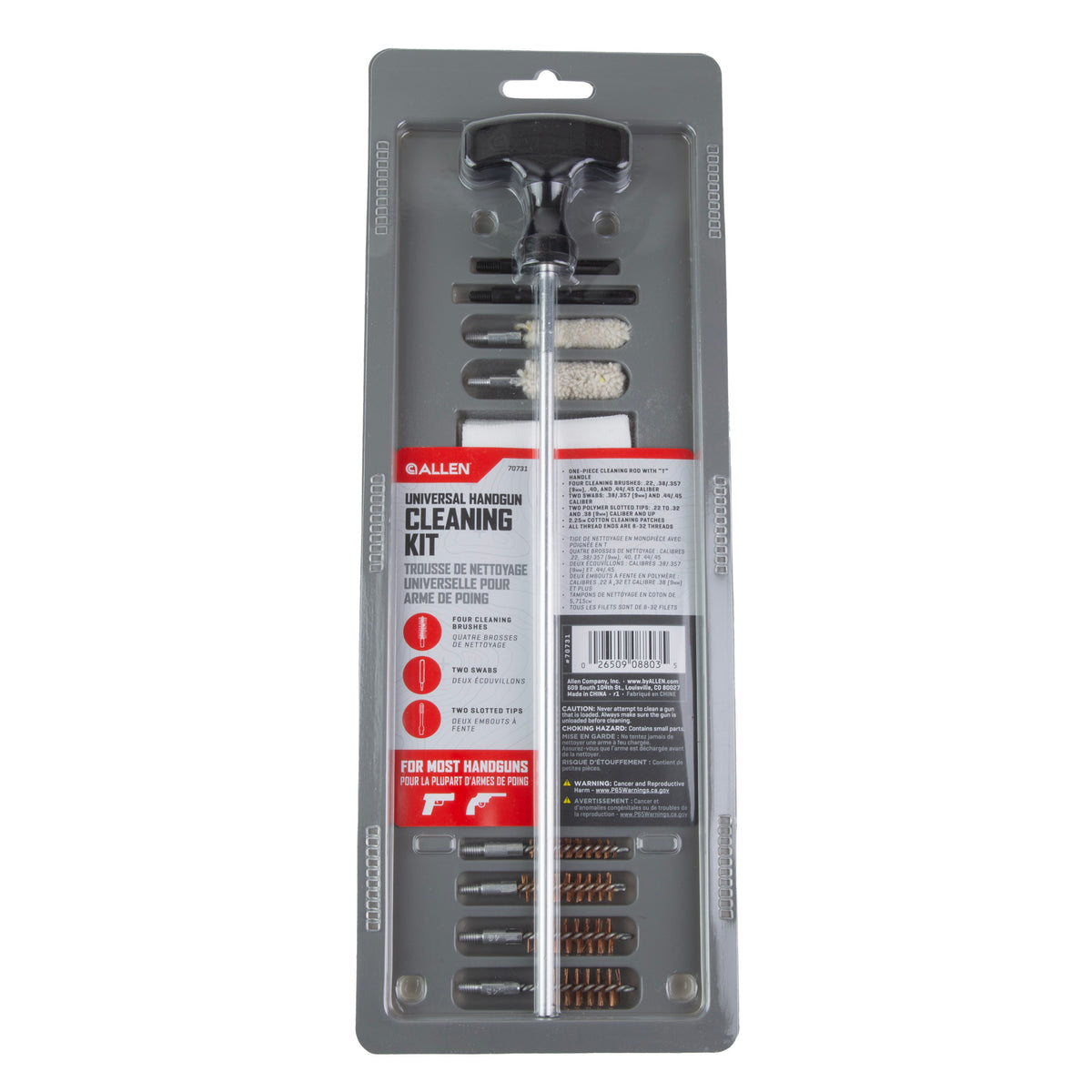 ALLEN CLEANING KIT HANDGUN .22-.45