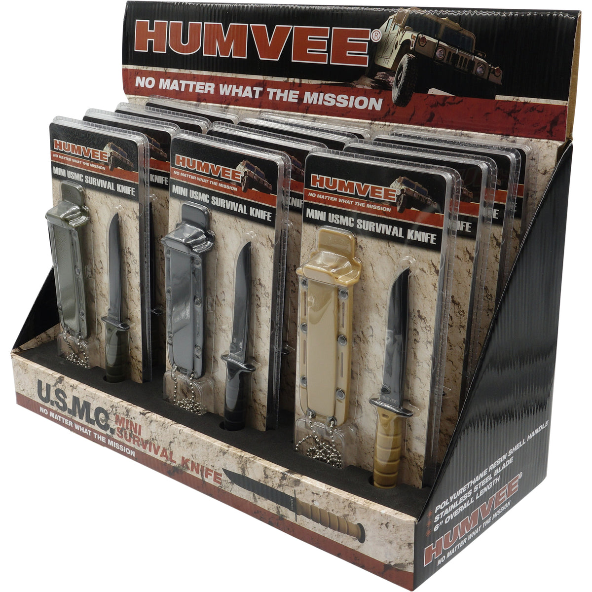 CBG HUMVEE NCK KNF DSPLY 12PC W/STH
