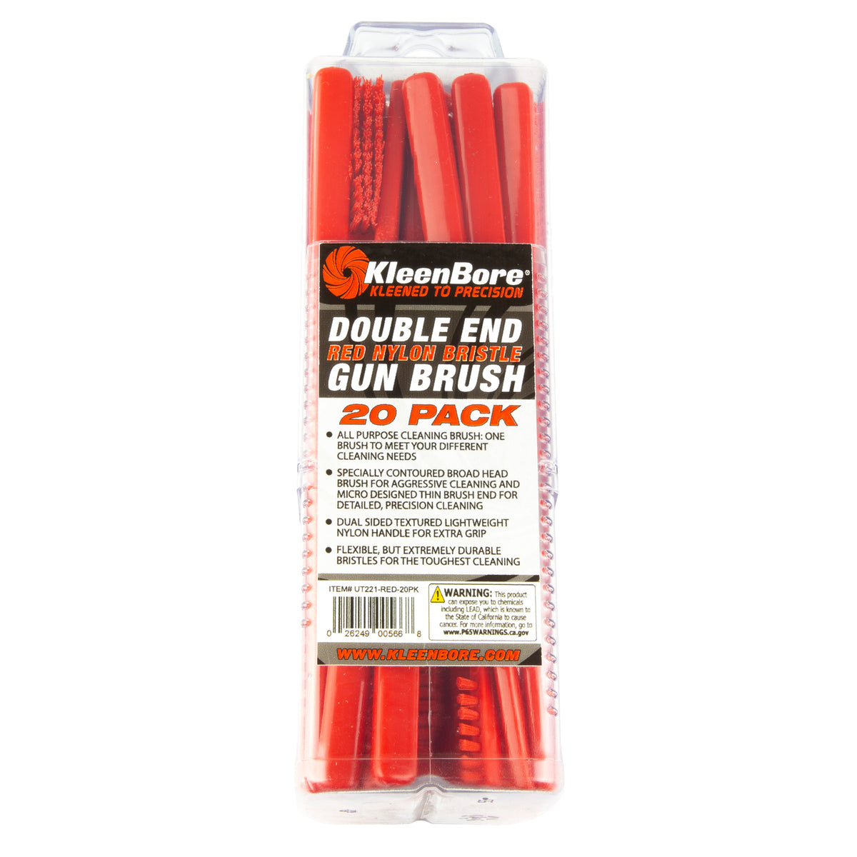 KLEEN BR DBL END NYLON BR BRUSH 20PK