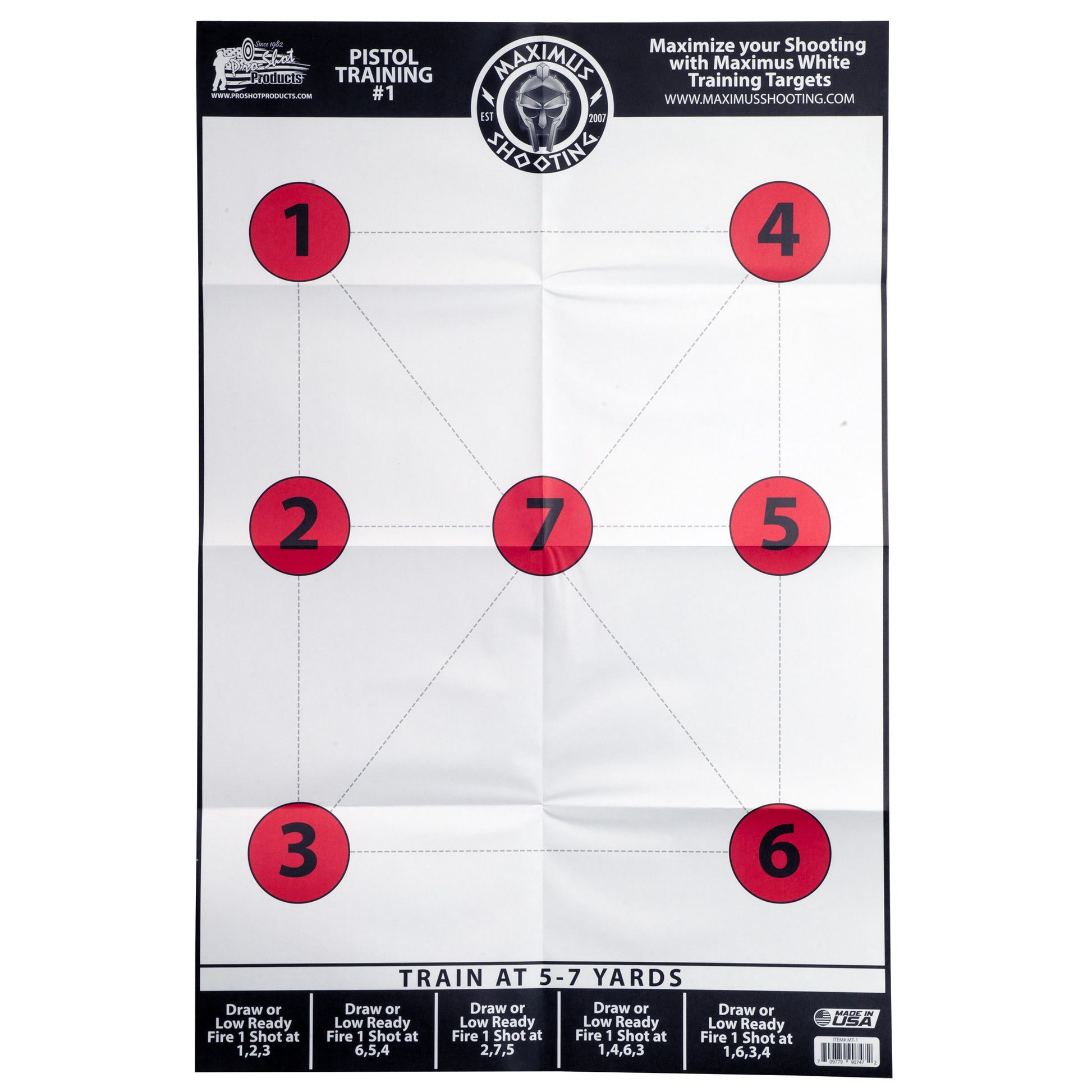 PROSHOT MXM WHITE PISTOL TRNG 6PK