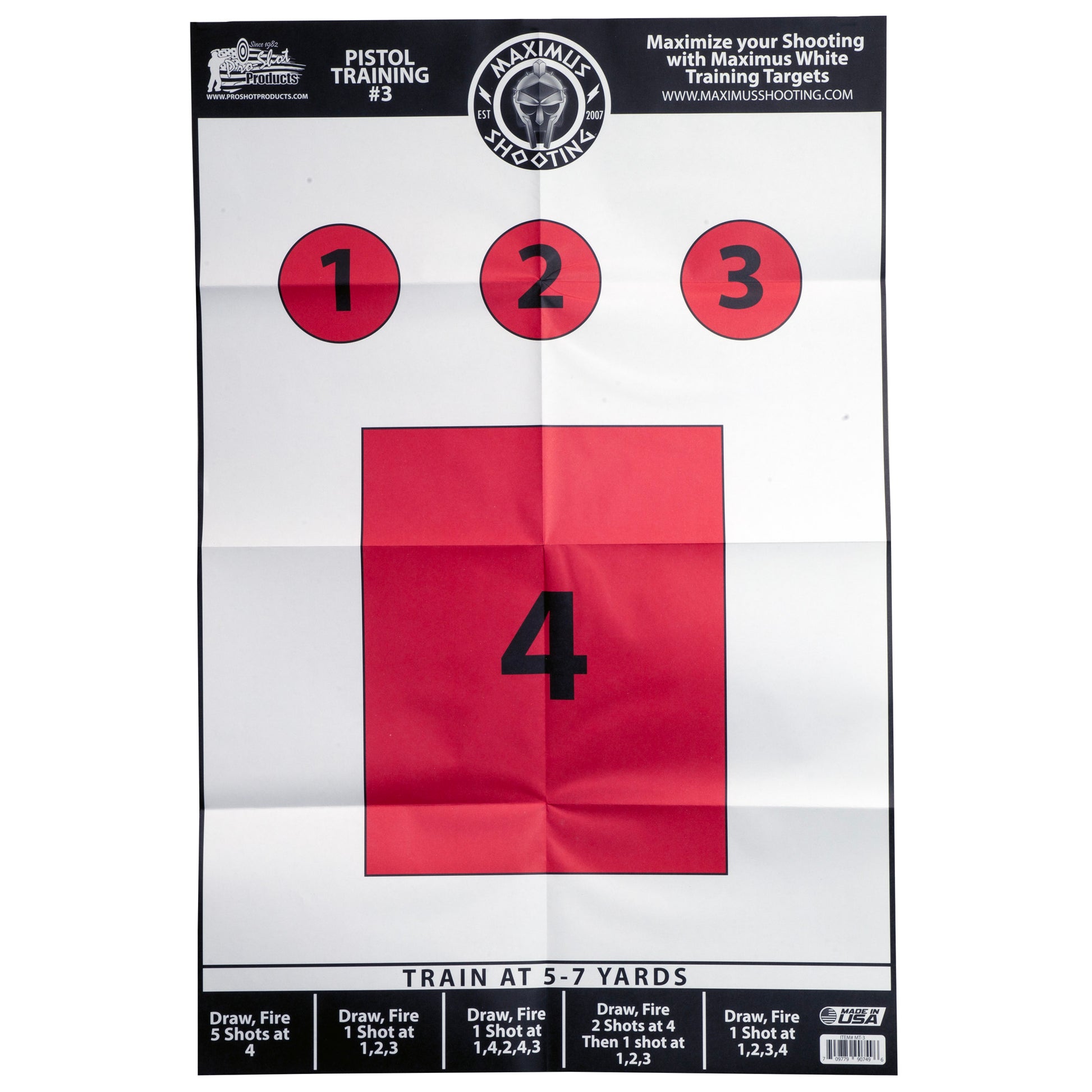 PROSHOT MXM WHITE PISTOL TRNG 6PK
