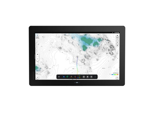 Simrad NSO 4-16 NEON OS, 16-inch Glass-bridge multi-function display. Qualcomm 8-core processor. Full HD touchscreen. Gigabit Ethernet, WIFI, Video In and Out. Next-generation C-MAP DISCOVER X chart included