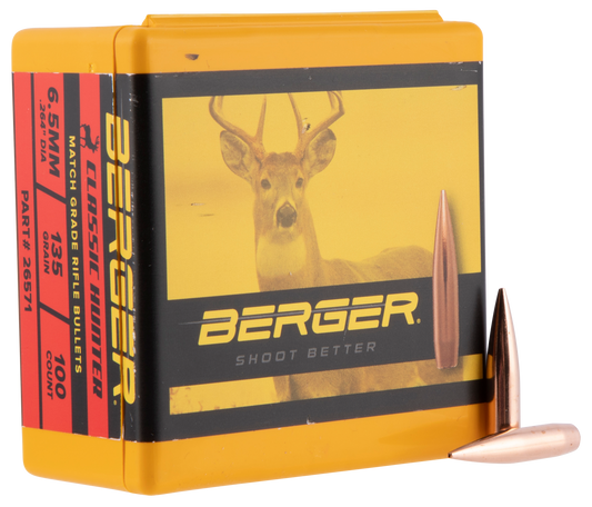 Berger Bullets Classic Hybrid Hunter, Berg 26571 Bull .264 135g Hunt     100