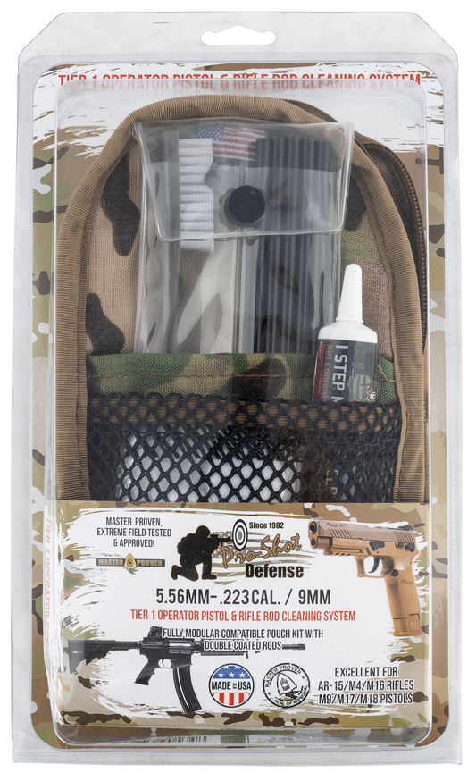 Pro-shot Rod Cleaning System, Proshot Mmulti-cam-5.56/9mm  Tact Rod Kit 556/9mm