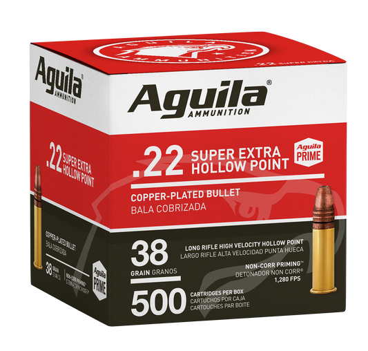 Aguila Super Extra, Aguila 1b221118 22 Lr Hv Hp 38 Gr            500/4