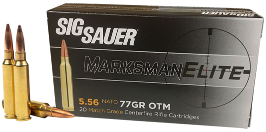 Sig Sauer Elite Match Grade, Sig E556m4-20    5.56 Nato 77 Elt Mtch       20/10