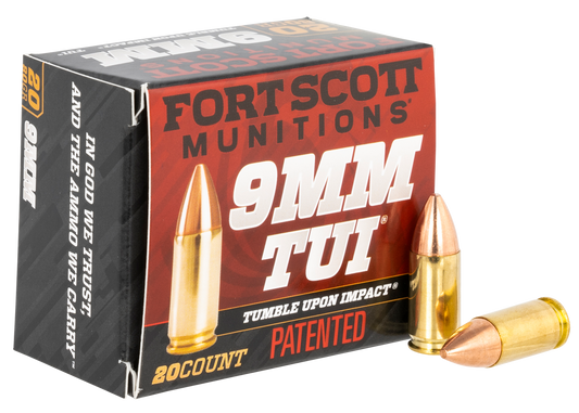 Fort Scott Munitions Tumble Upon Impact (tui), Fsm 9mm-080-scv      9mm     80gr Tui        20/25