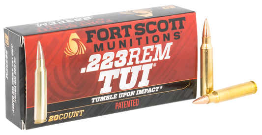 Fort Scott Munitions Tumble Upon Impact (tui), Fsm 223-055-scv      223rem  55gr Scs Tui    20/25