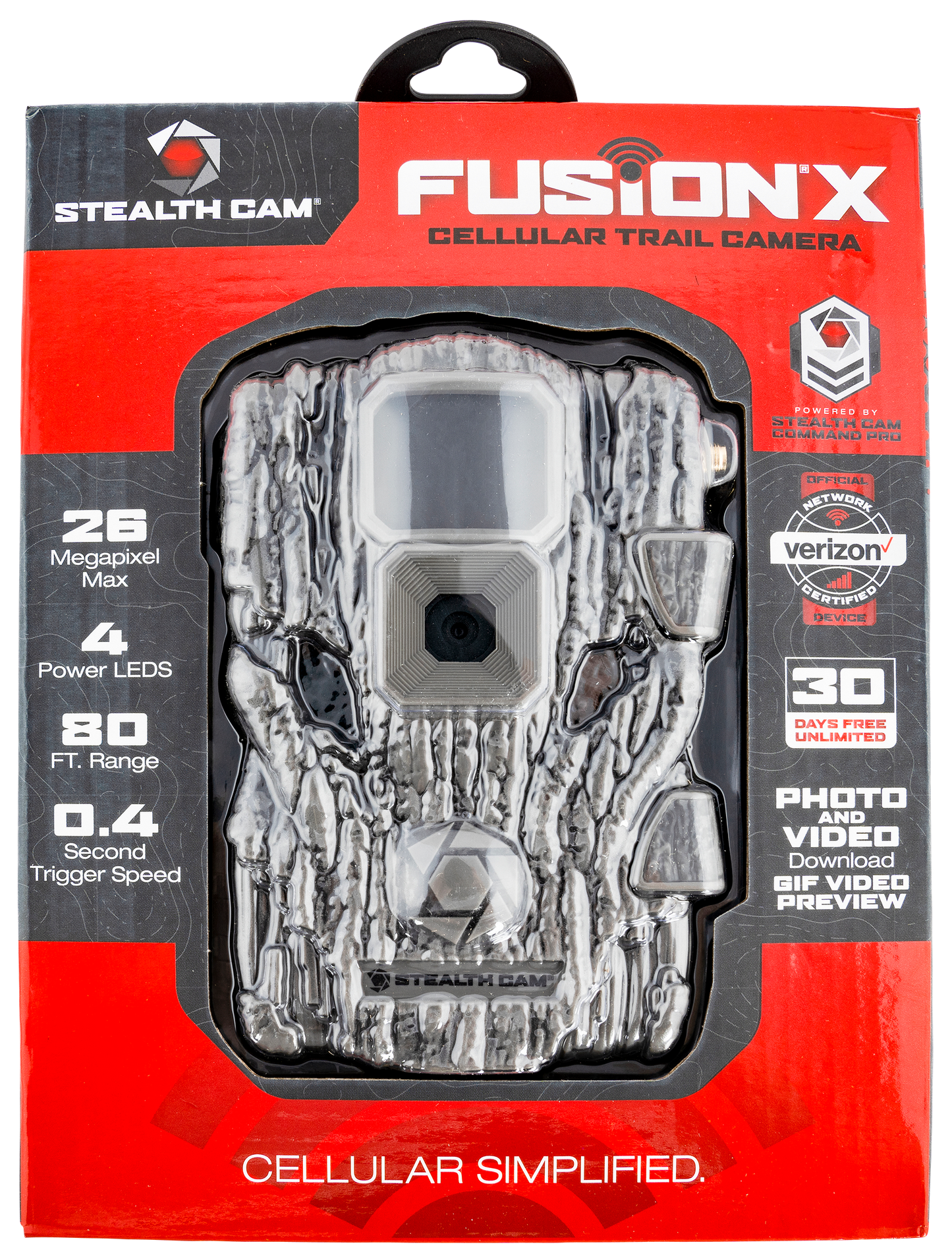 Stealth Cam Fusion X, Steal Stc-fvrzwx    26mp Fusion V2 Cellular Verizn