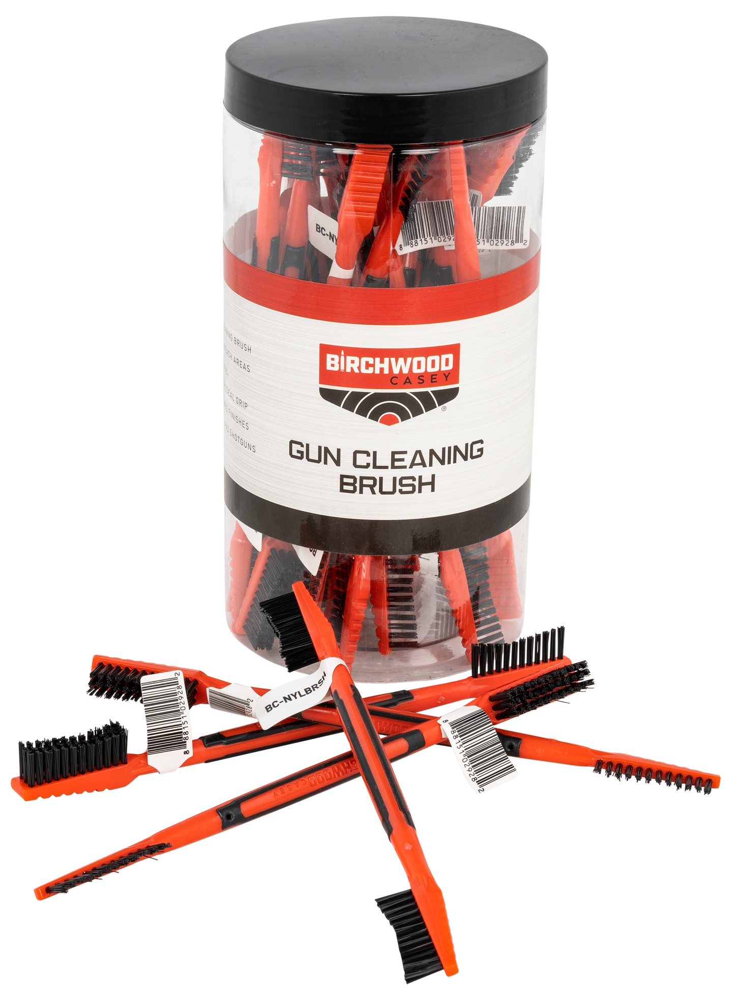 Birchwood Casey Dual End, Bir Nylbrsh-25pk   Nylon Brushes 25pk