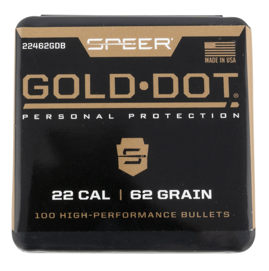 Cci Gold Dot, Speer 22462gdb  Bull .264  62 Bonded Sp        100