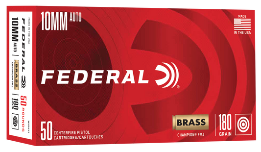 Federal Champion Training, Fed Wm5221      10mm Auto 180gr Fmj Brass    50/20