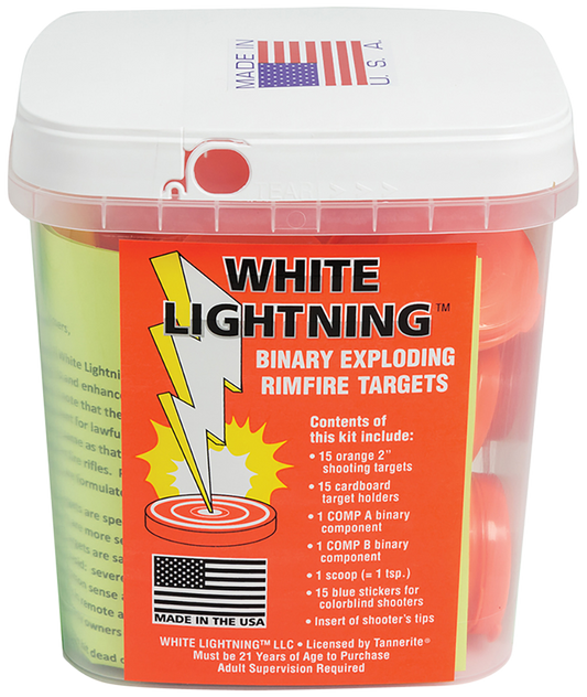 Tannerite White Lightning, Tan Wlk   Rimfire   15          Targets  6 Cs