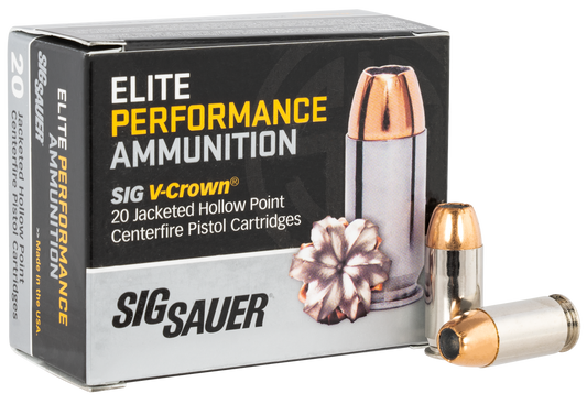Sig Sauer Elite V-crown, Sig E45ap1-20     45      200 Jhp Vcrwn      20/10