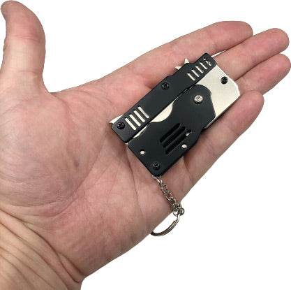 Rw Minis Rubber Band Gun Black - Key Chain Loop 7-shot Semiauto