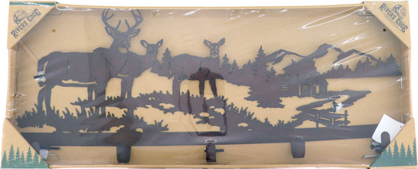 Rivers Edge Deer Wall Mounted - Laser Cut Metal Rack