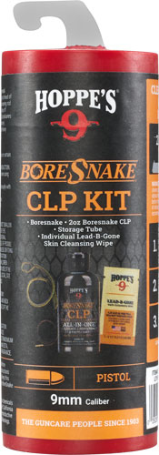 Hoppes Boresnake Cleaning Kit - Combo W/clp 9mm Pistol