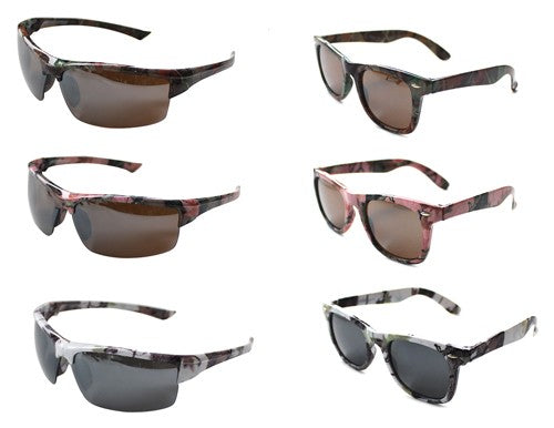 Rivers Edge Sunglass Case Lots - Grn-pink-white Camo 36-pack