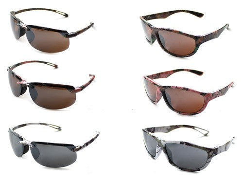 Rivers Edge Sunglass Case Lots - Grn-pink-white Camo 36-pack