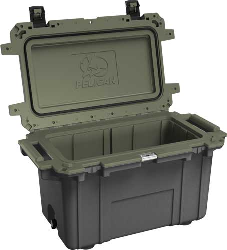 Pelican Cooler Im 70 Quart - Elite Gunmetal/od Grn Trim