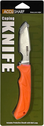 Accusharp Caping Knife 3" - Blade Non Slip Grip W/sheath