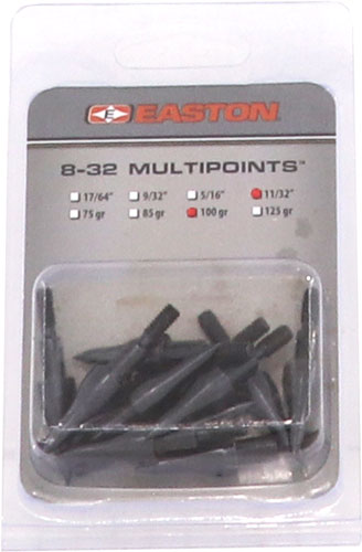 Easton Multi Points 100 Grain - 11/32" 12 Pack X-bow Fld Pnts