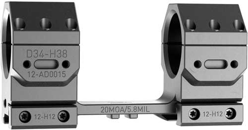Audere Scope Mount Adversus - 34mm High 20moa Black
